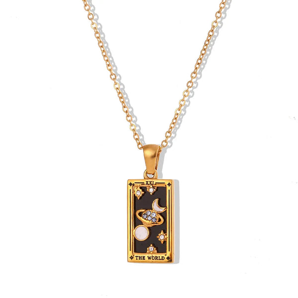 Tarot Card Necklace World