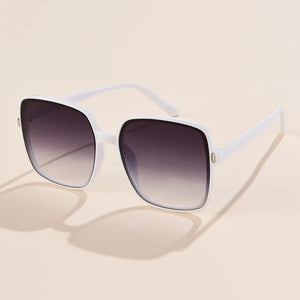 Sunset Oversized Square Shades White