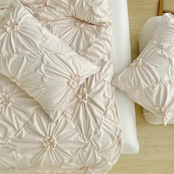 Pinch Pleat Bloom Duvet Cover Set