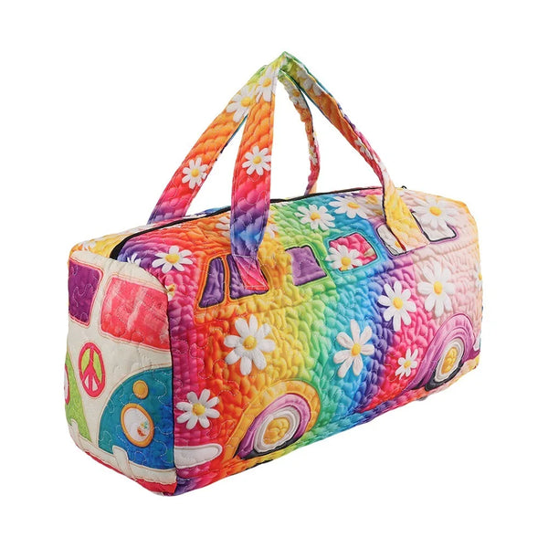 Coastal Caravan Quilted Duffle Rainbow