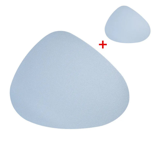 Hearthside Pastel Placemat and Coaster Set Light blue