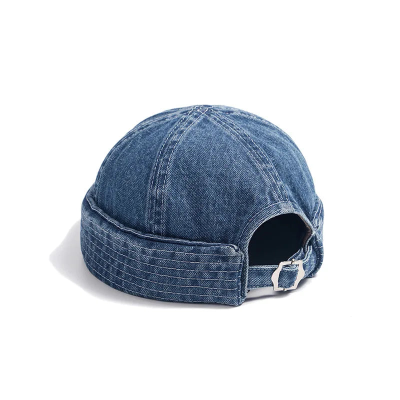 Denim Roll-Up Cap