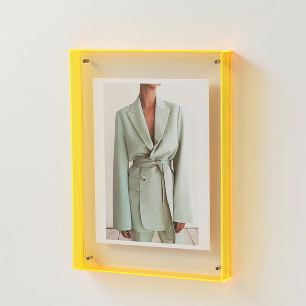 Color Glow Acrylic Photo Frame Yellow / S