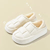 Plush Couple Shoes Indoor Confinement Shoes 2025 New Women's SlippersAutumn and Winter Waterproof Cottonbags and Home Slippers WHITE / 36-37