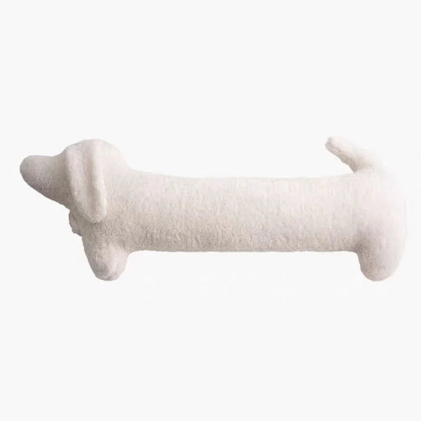 Dachshund Daydream Pillow White