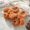 Fluffy Pup Slippers Brown / 5