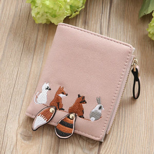 Forest Friends Wallet Pink