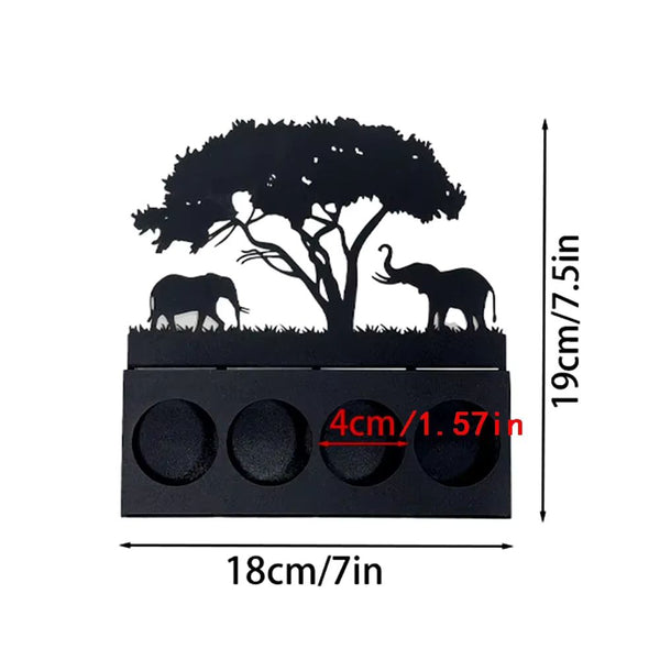 Safari Silhouette Candle Holders