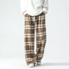 3Leaves Plaid Relaxed Pants Khaki / XS