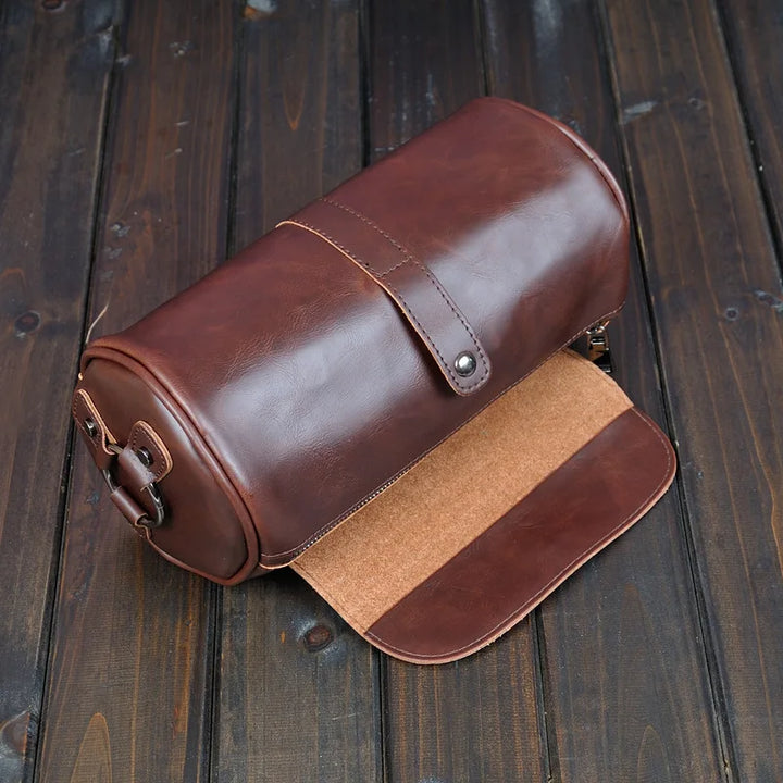 Men's Vintage Barrel Shoulder Bag