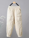 Downtown Quilted Pants Beige / S