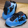 Plush Sneaker Slippers Blue