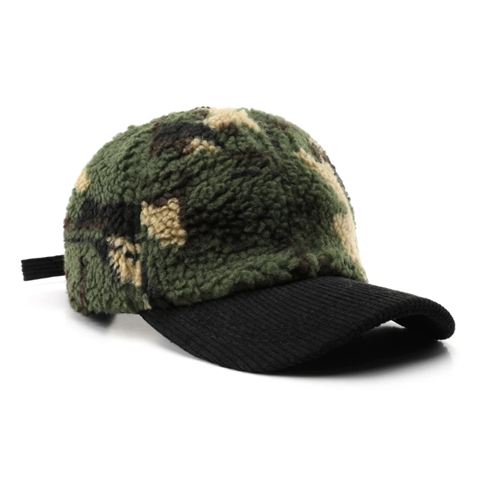 3Leaves Camo plush cap Green