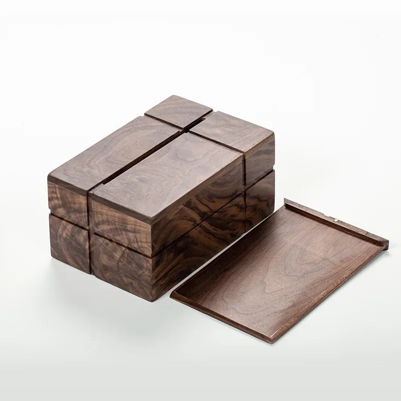 walnut tissue box