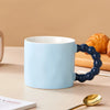 Bubble Handle Mug Set Blue