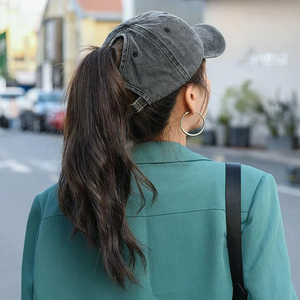 3Leaves Ponytail Baseball Cap Grey