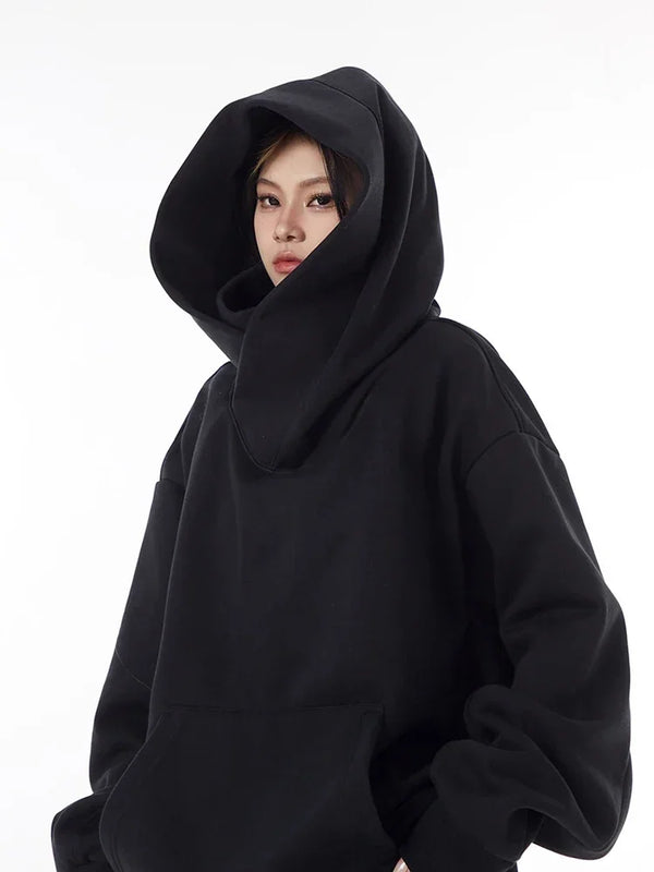 3Leaves Oversized Shell Hoodie Black / XS