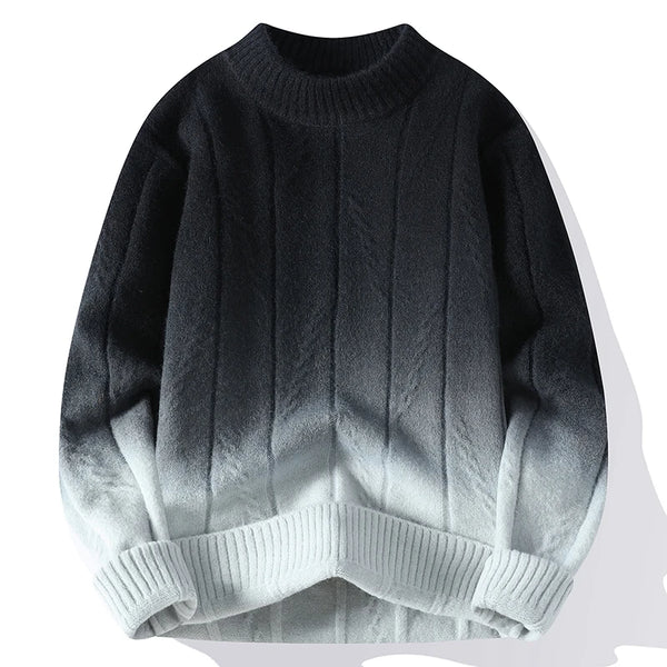 3Leaves Gradient Knit Sweater Black/White / XS