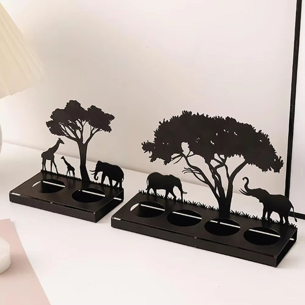 Safari Silhouette Candle Holders