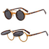 Edison Flip-up Sunglasses Leopard/Black Lens