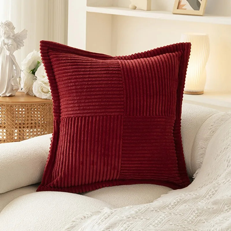 Hearthside Pastel Pillow Cover Dark Red