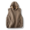 Black Oak Fleece Hooded Vest Khaki / S