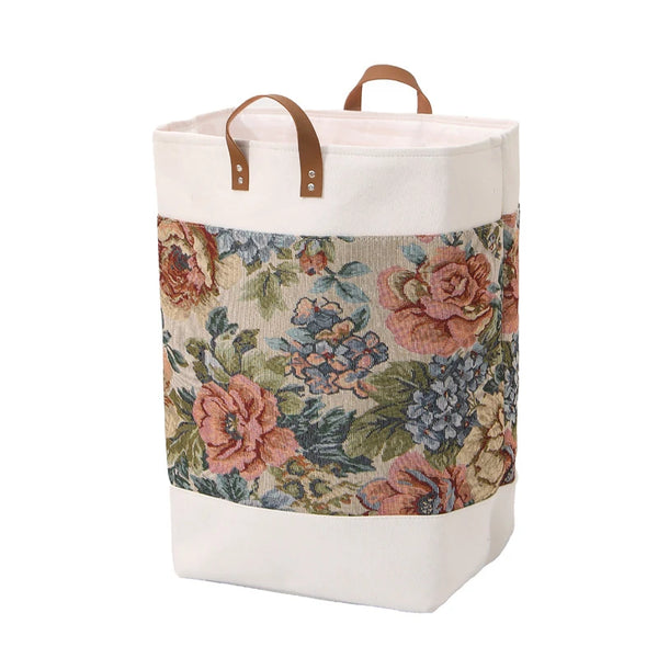 Hearthside Fabric Laundry Basket Roses