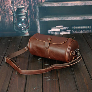 Men's Vintage Barrel Shoulder Bag