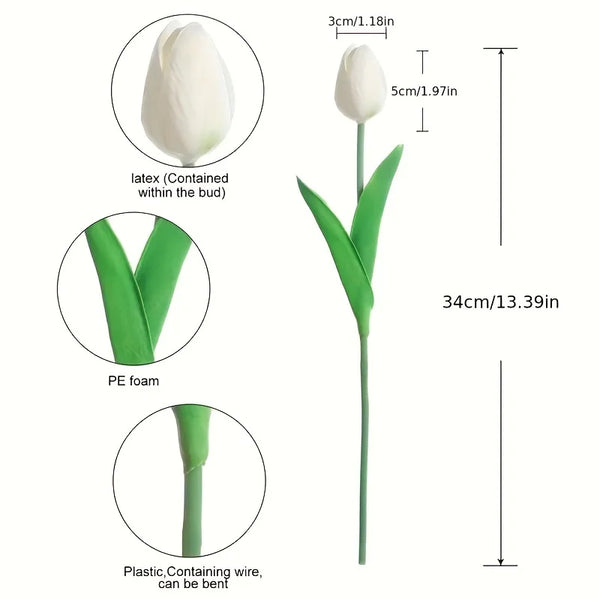 Hearthside Faux Tulips 10 Pcs