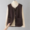 Provence Fleece Vest Chocolate / S