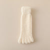 Plush Fleece Toe Socks Cream White