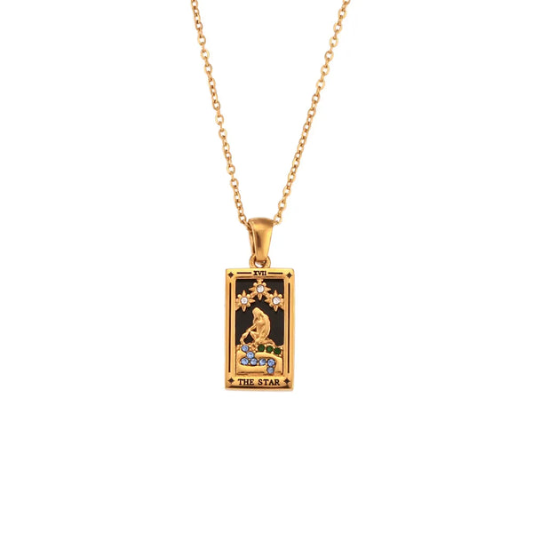 Tarot Card Necklace Star