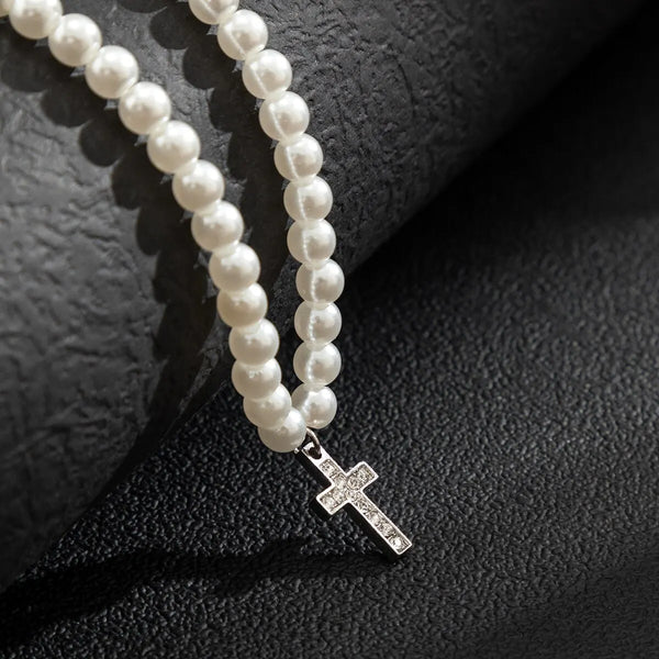 Titan Craft Pearl Cross Chain