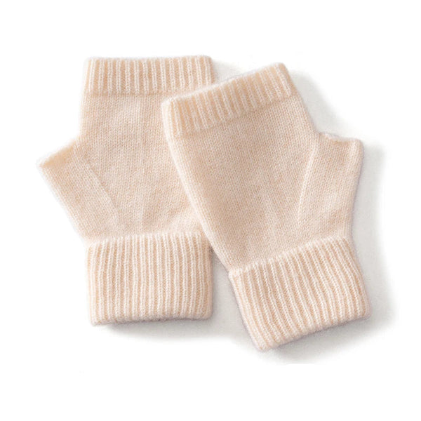 Ovelyn Wool Knit Gloves Beige