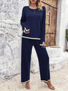 Brighton Two Piece Casual Set Navy Blue / S