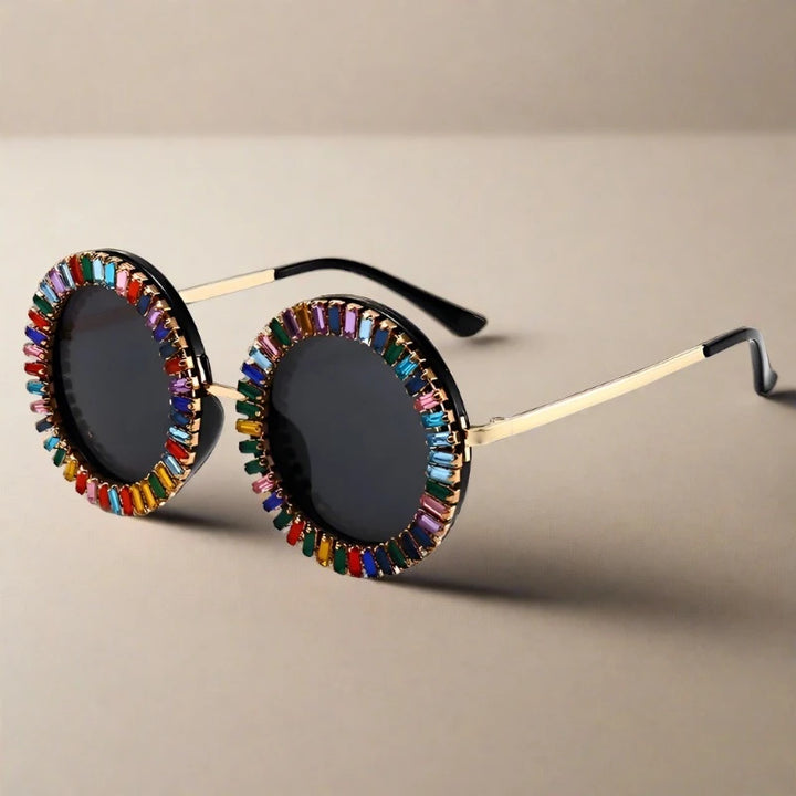 Allure Round Rhinestone Sunglasses