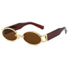 Milano Oval Sunglasses Brown