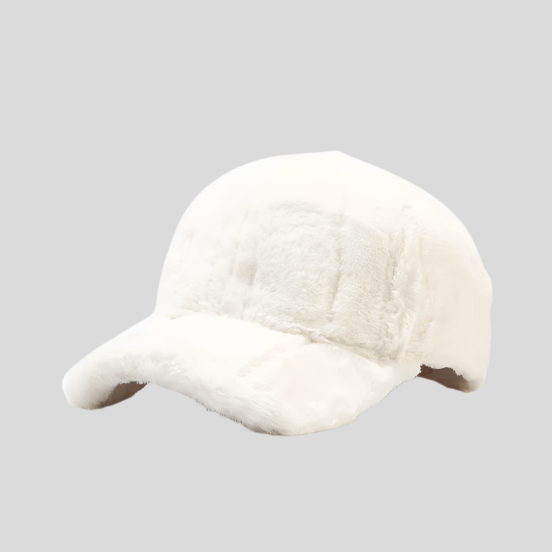 Elise Plush Cap White