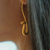 Golden Snake Earrings