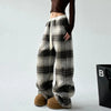 Slow Mornings Plaid Trouser Gray / S