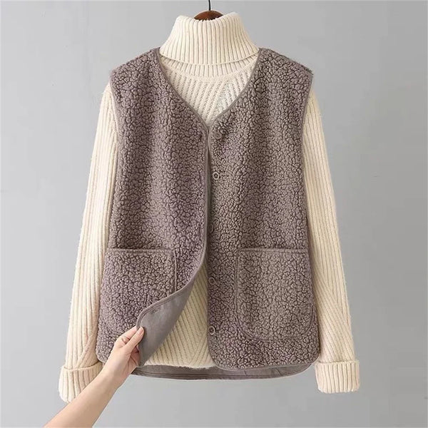 Provence Fleece Vest Taupe Grey / S