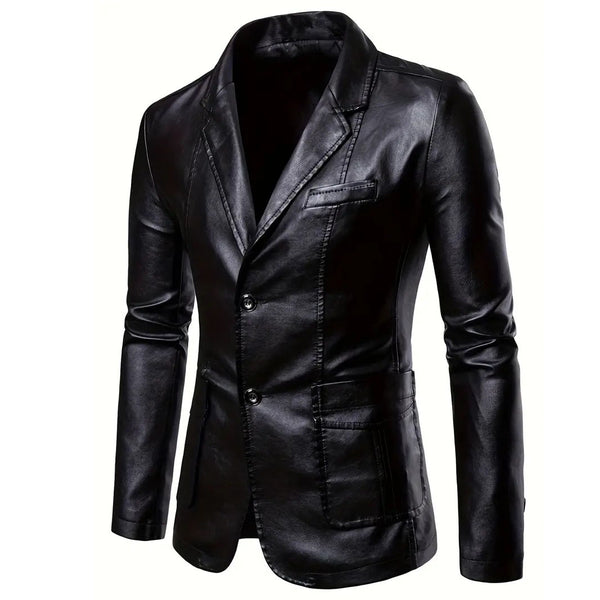 3Leaves Metro Leather Jacket Black / 2XS