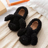 Fluffy Pup Slippers Black / 5