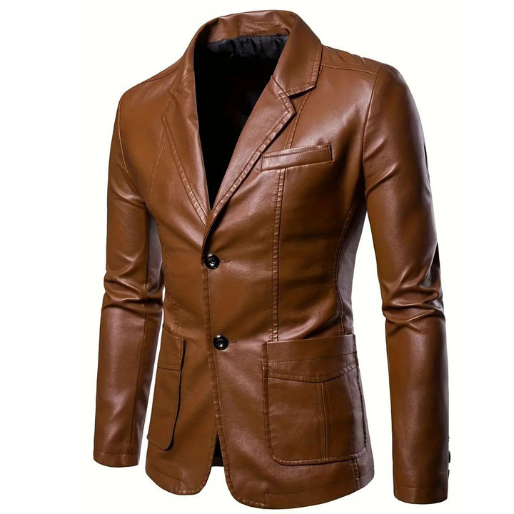 3Leaves Metro Leather Jacket Brown / 2XS