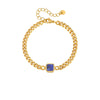 Strata Link Bracelet Gold / Sapphire Blue