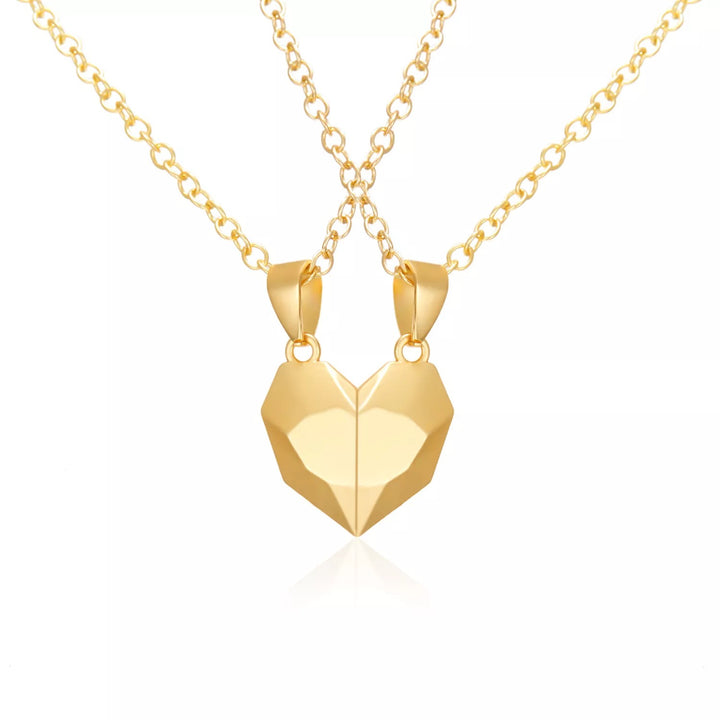Twin Souls Heart Necklace Gold