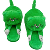 Hugging Cat Slippers - Women's Deep Green / 6