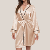 Velora Satin Robe Champagne / S