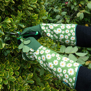 Floral Gauntlet Gardening Gloves