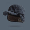 Frostline Corduroy Earflap Cap Navy Blue